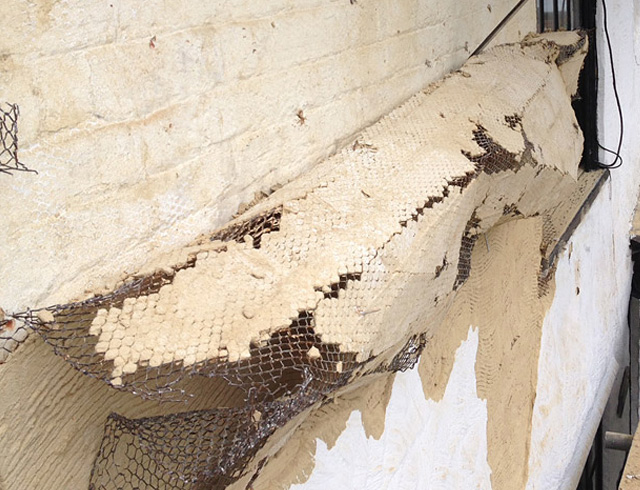 Cement render and metal lath repair in Essex